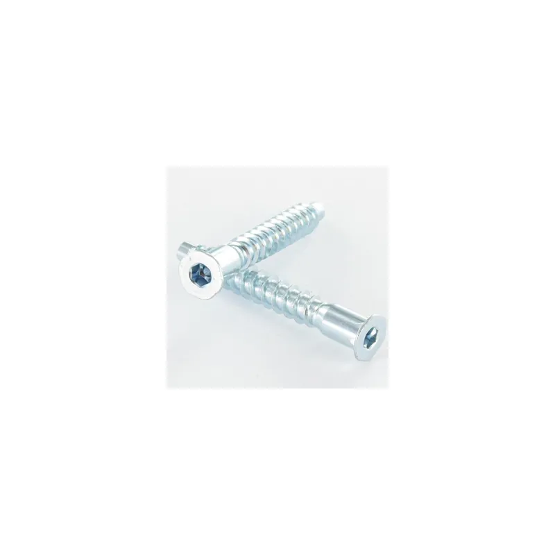 1 x Vis d‘assemblage confirmat Tête fraisée Hexagonal creux 7X50 Filet agglo Cranté Acier zingué à