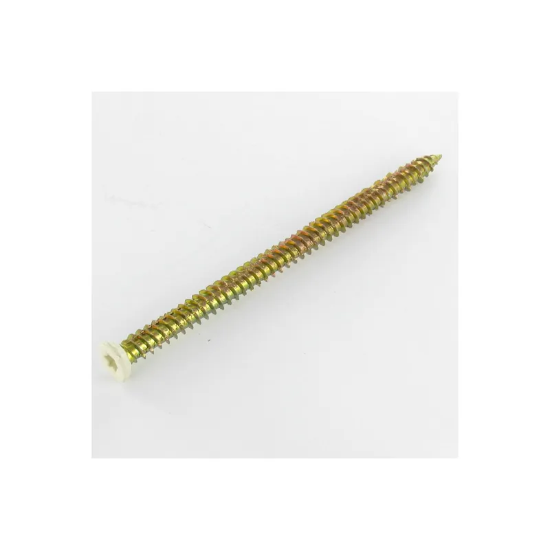 1 x Vis Béton Tête fraisée RED 7.5X120 TORX T30 Bichromaté RAL1015 ivoire clair
