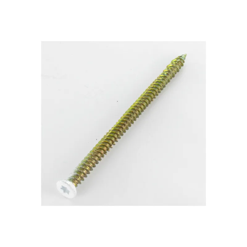 1 x Vis Béton Tête fraisée RED 7.5X120 TORX T30 Bichromaté RAL9016 blanc signalisation