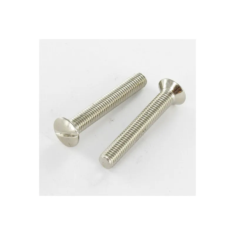 1 x Vis métaux Tête fraisée bombée TFB Fendue M4X65 Diamètre de tête 7.9 Bossage extérieur Acier nickelé
