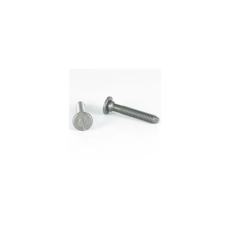 1 x Vis métaux Tête cylindrique large TCL Fendue M6X35 Cranté Acier brut