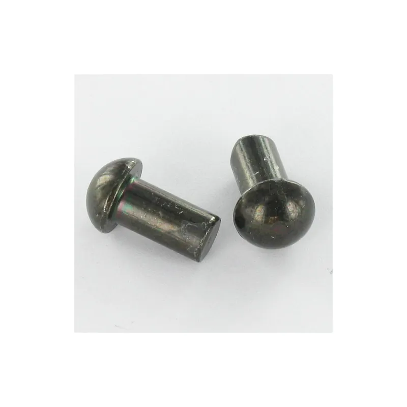 1 x Rivet à frapper Tête ronde TR 6X12 Acier zingué noir
