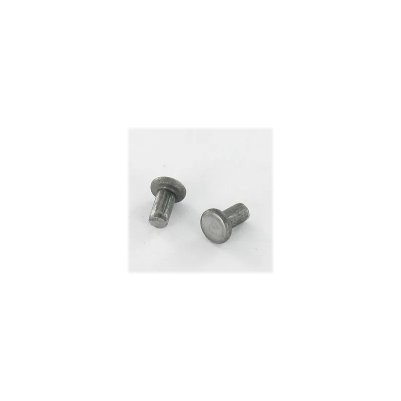 1 x Rivet à frapper Tête plate 6X75 Acier brut