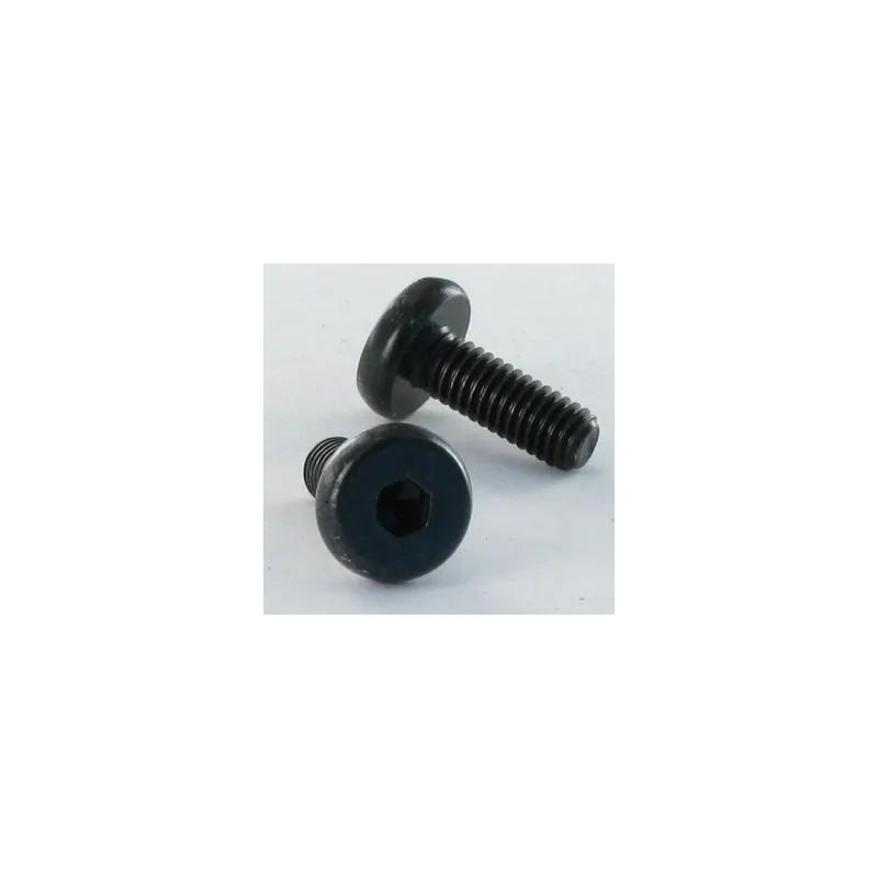 1 x Vis métaux Tête cylindrique large TCL Hexagonal creux M6X16.5 Clé de 4 HC4 Filetage total Acier zingué noir