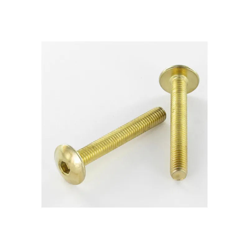 1 x Vis Poelier M6X45 Clé de 4 HC4 Acier laitonne