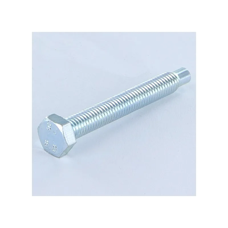 1 x Vis métaux Tête hexagonale TH M5X38.5 Bout téton Téton Long Acier zingué Classe 6.8