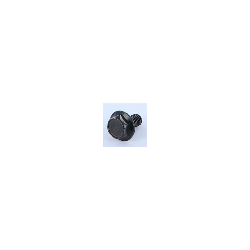 1 x Vis métaux Tête hexagonale TH M6X12 Embase lisse BP Acier zingué noir
