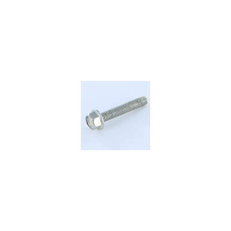 1 x Vis métaux Tête hexagonale TH M8X35 Acier zingué Embase collerette crantée