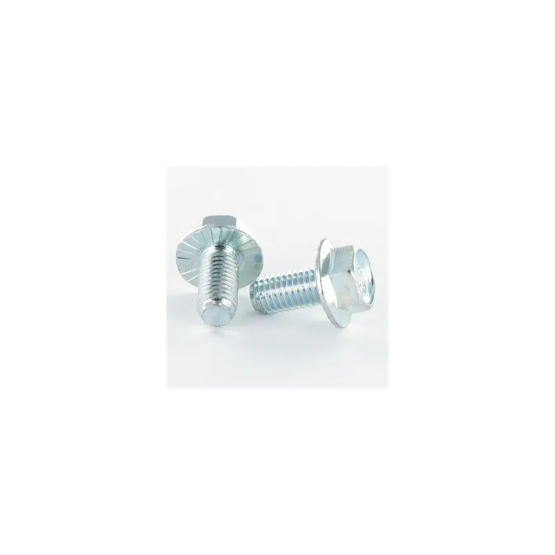 1 x Vis métaux Tête hexagonale TH M8X30 Embase collerette crantée Classe 8.8 Acier zingué