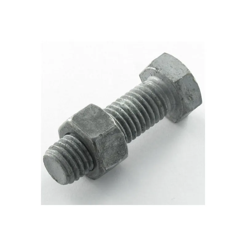 25 x Boulon (vendu avec Ecrou) Tête hexagonale TH M20X50 Classe 8.8 SB Forte tenue à la corrosion Acier galvanisé à