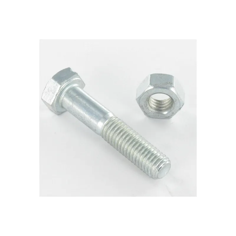 1 x Boulon (vendu avec Ecrou) Tête hexagonale TH M12X450 Acier zingué