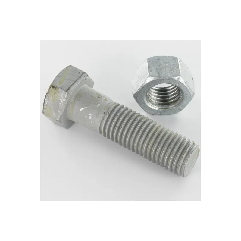 1 x Boulon (vendu avec Ecrou) Tête hexagonale TH M10X25 Classe 6.8 Acier brut Géomet 500B