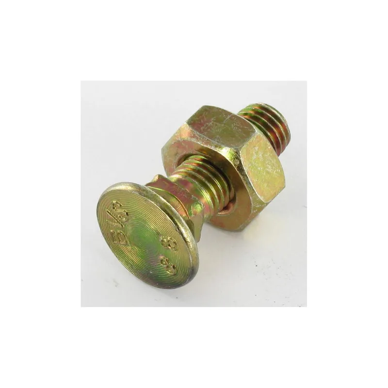 1 x Boulon de charrue TFCC tête fraisée collet carré M10X25 Classe 8.8 Bichromaté