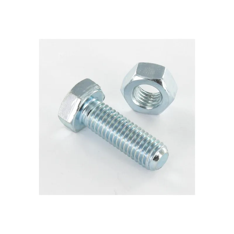 1 x Boulon (vendu avec Ecrou) Tête hexagonale TH M8X16 Acier zingué