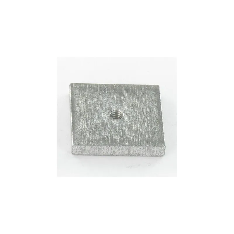 1 x Ecrou carré M4 24X24X4 Aluminium