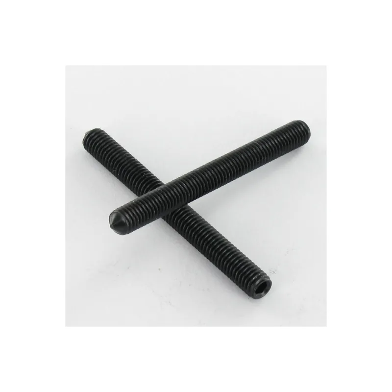 1 x Vis métaux Sans tête six pans creux (sthc) Clé de 4 HC4 M8X18 Bout pointeau Acier zingué noir