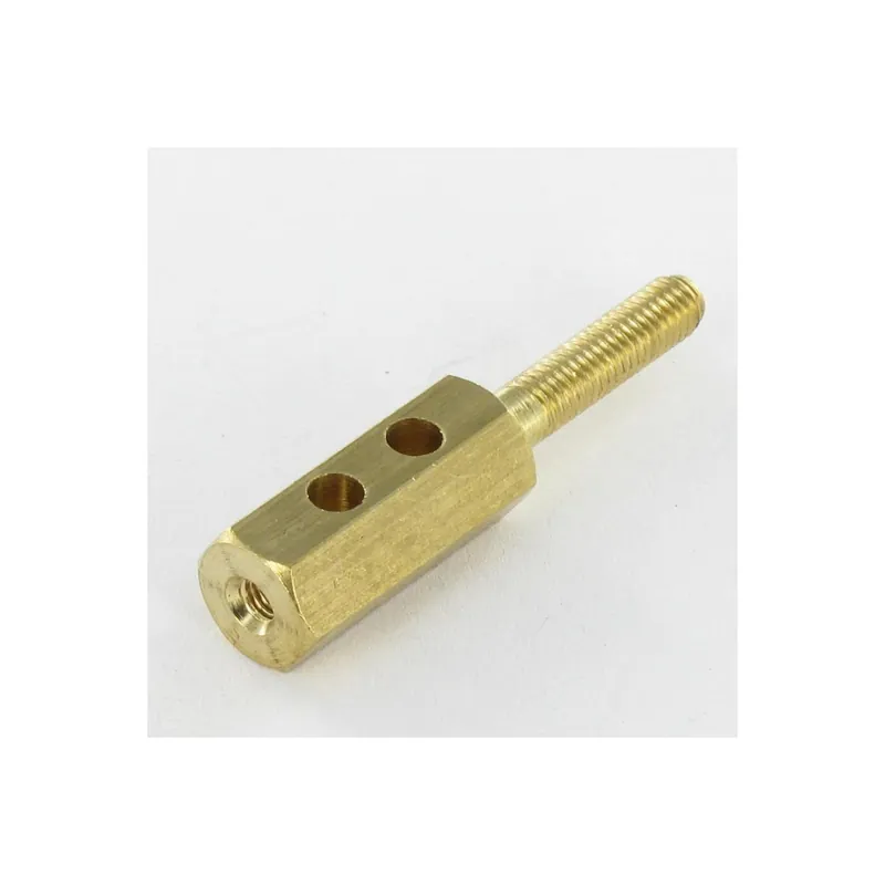 1 x BORNE CONTACT Hexagonal 10X46 Filetée sur M5 TB3.50 Laiton