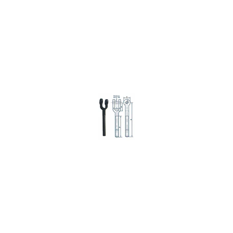 1 x CHAPE Acier brut BL 6 Gauche