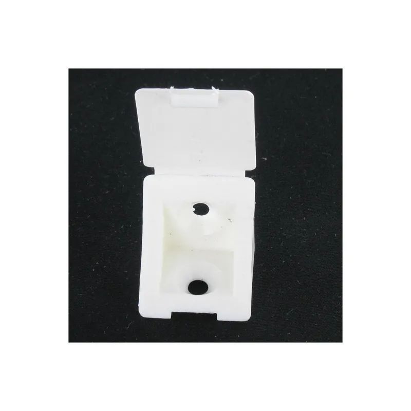 1 x Embase collerette TRIANGLE Plastique 2 Trous Blanc
