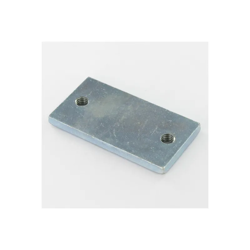 1 x PLAQUETTE 2 Trous 75X40X6 M8 Acier zingué