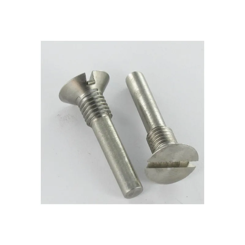 1 x Vis métaux Tête fraisée Fendue 16X37 Filetée sur M8 Bout téton Long Inox