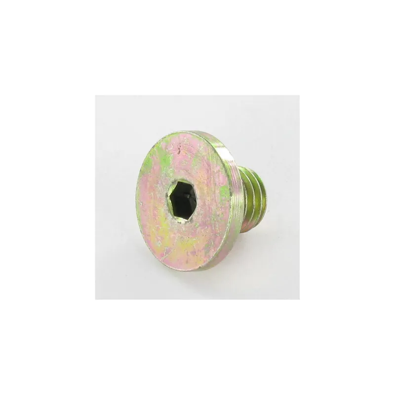 1 x Vis métaux Bichromaté Tête plate 20X13 M10X10 Clé de 5 HC5 XC18
