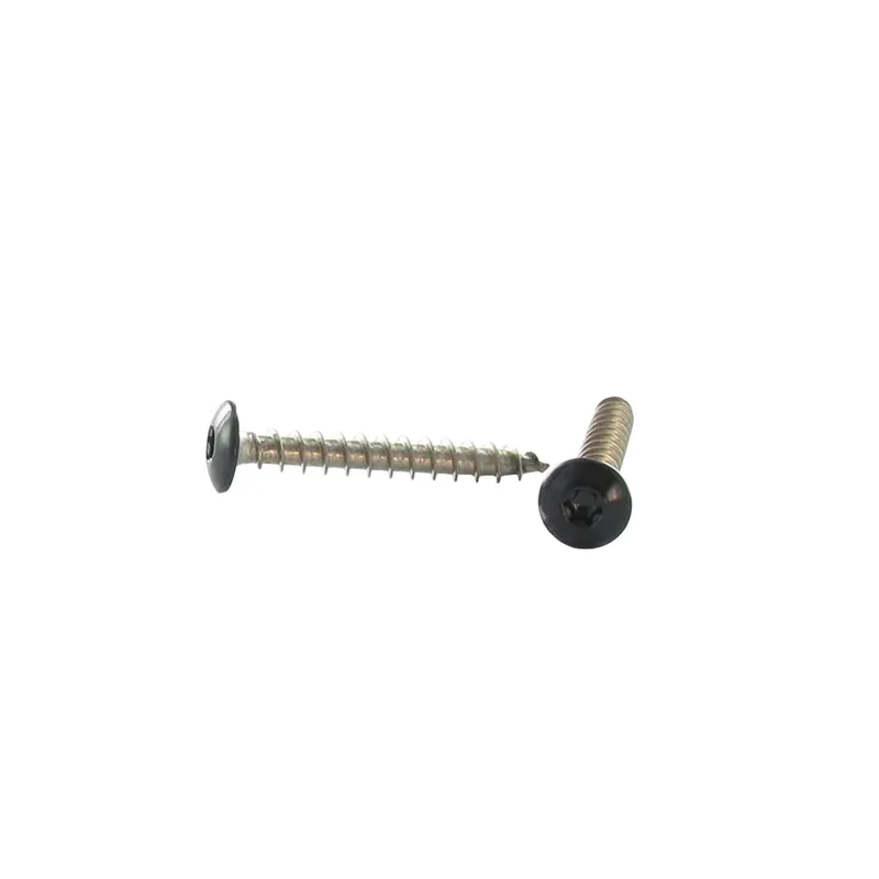 1 x Vis Penture 6X50 Filetée sur 38 TORX T30 Inox A2 Laqué noir RAL9005 noir foncé