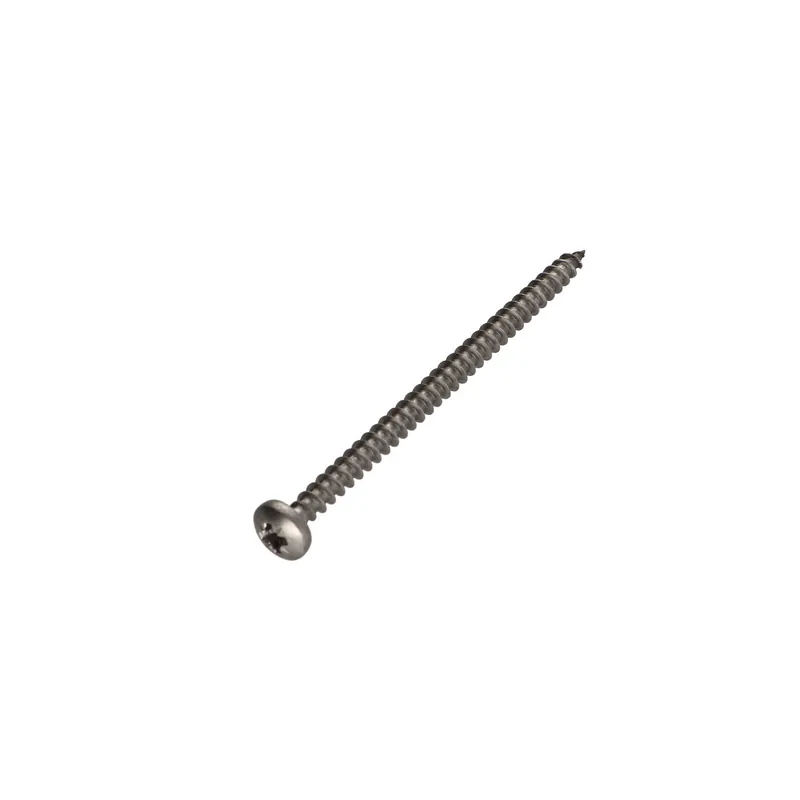 1 x VBA Vis bois agglo Inox A2 Tête ronde TR Pozi 6X90 Filetage total