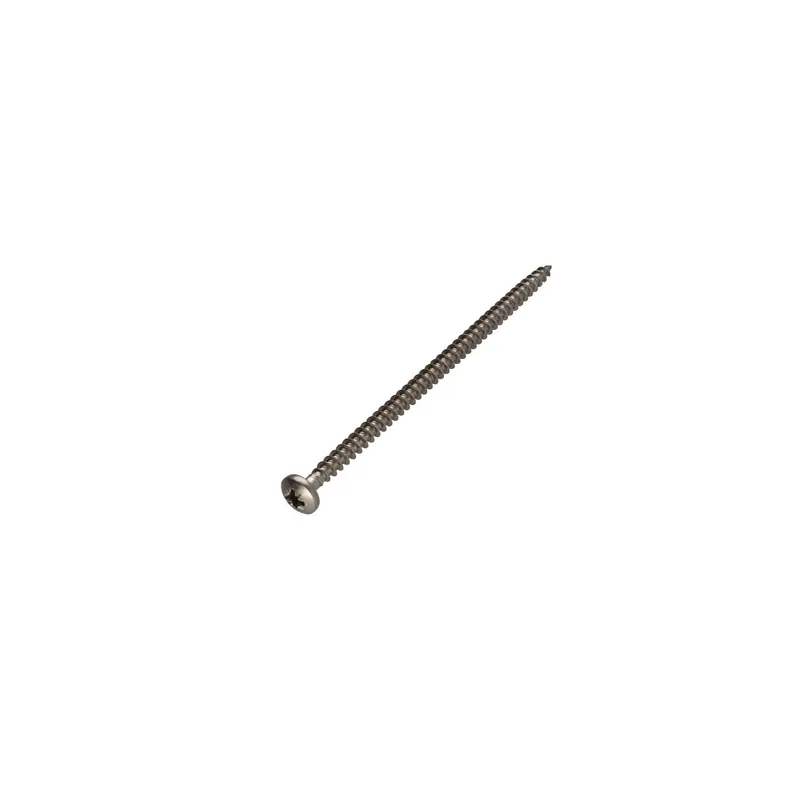 1 x VBA Vis bois agglo Inox A2 Tête ronde TR Pozi 6X100