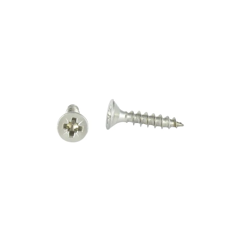 1 x VBA Vis bois agglo Inox A2 Filetage partiel Tête fraisée Pozi 5X60