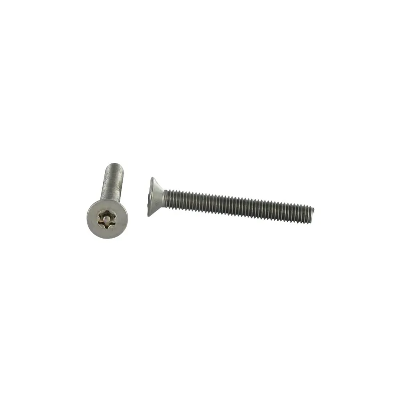 1 x Vis métaux Inox A2 Inviolable Tête fraisée TORX T30 avec téton M6X25