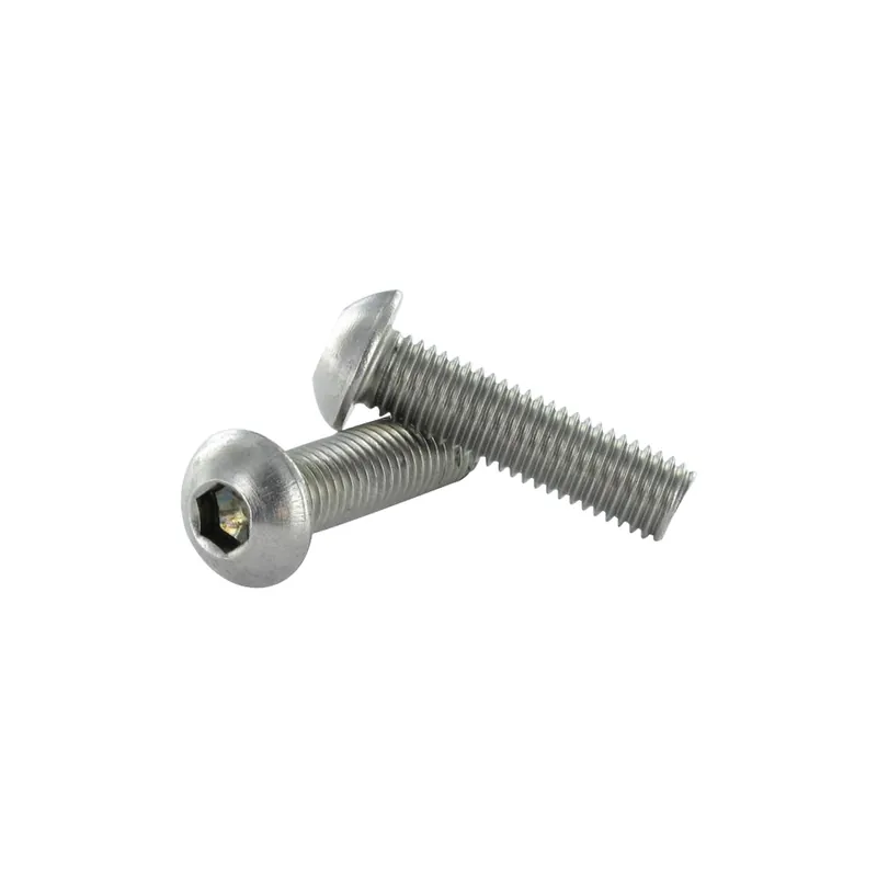 1 x Vis métaux Inox A2 BHC (Tête Bombée Hexagonal creux) M8X50 Filetage total Clé de 5 HC5
