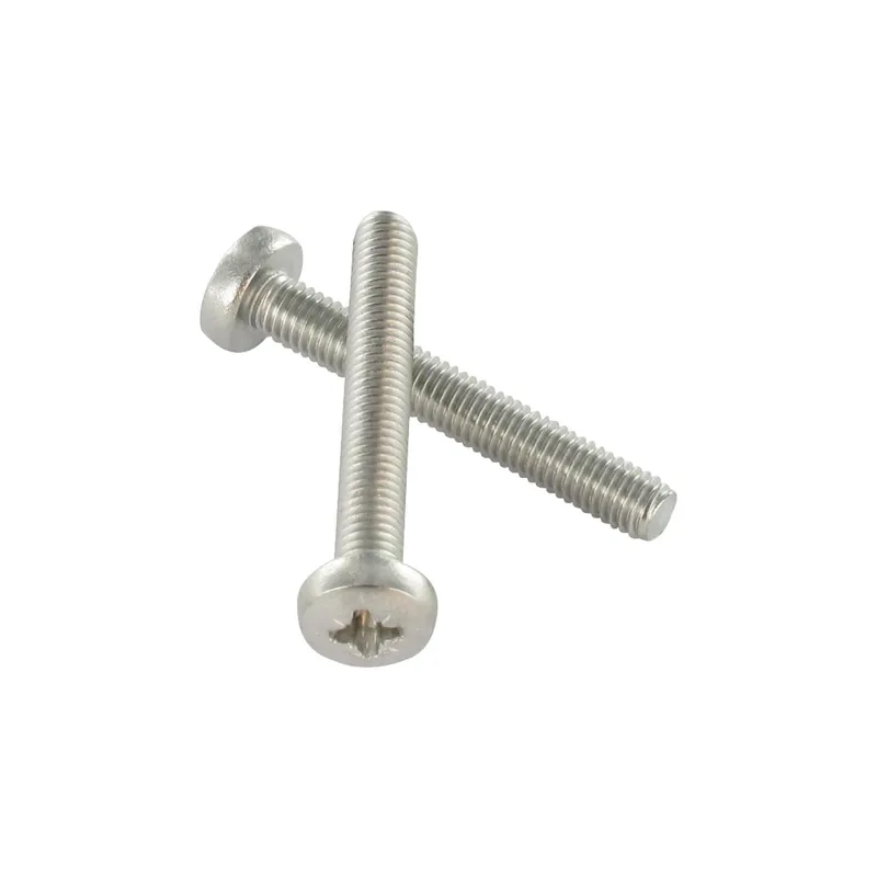 1 x Vis métaux tête cylindrique bombée large Pozi N°2 M5X80 Inox A4