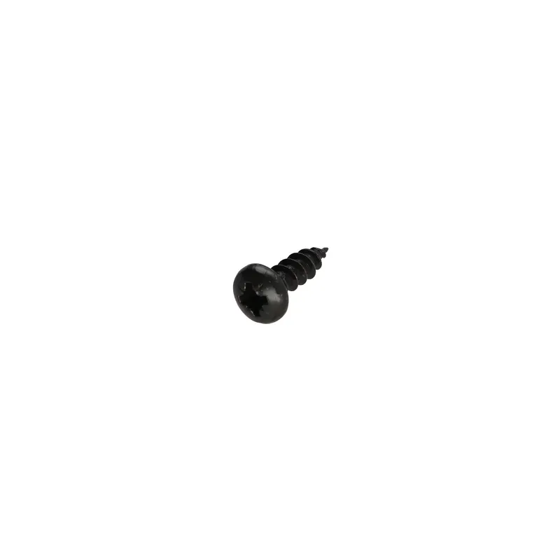 1 x VBA Vis bois agglo Tête ronde TR Pozi N°2 3.5X16 Acier zingué noir