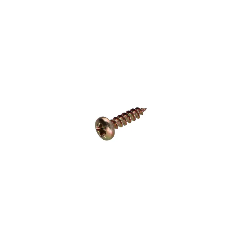 1 x VBA Vis bois agglo Tête ronde TR Pozi N°2 3.5X25 Bichromaté