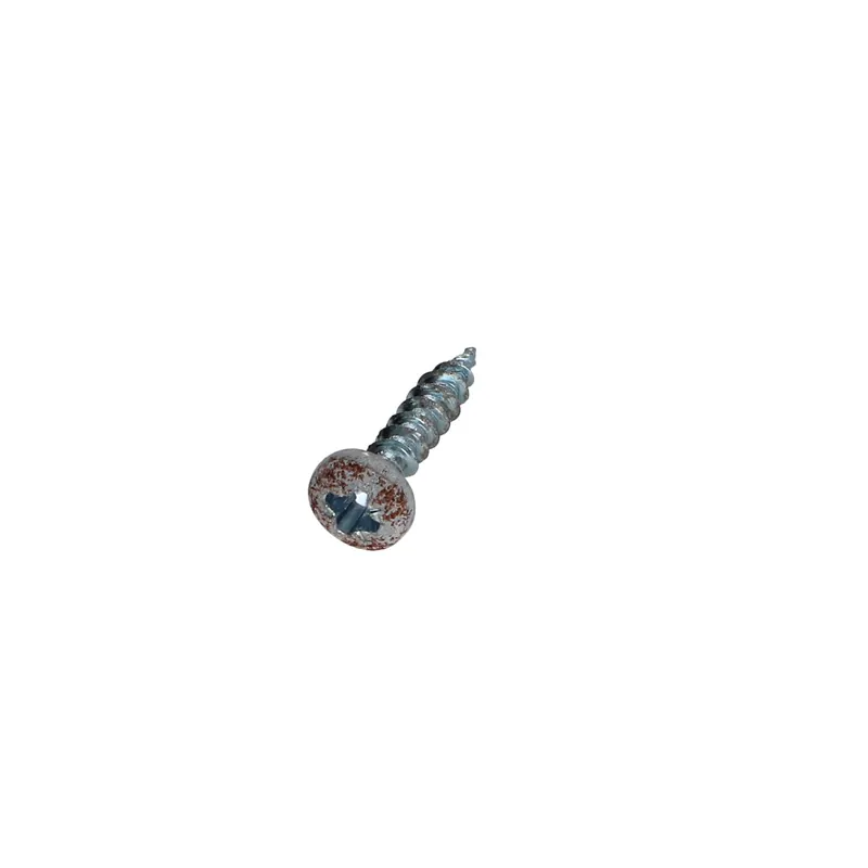 1 x VBA Vis bois agglo Tête ronde TR Pozi N°2 4X20 Acier zingué Rouille