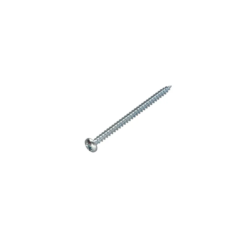 1 x VBA Vis bois agglo Tête ronde TR Pozi N°2 4.5X60 Acier zingué