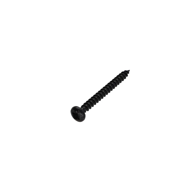 1 x VBA Vis bois agglo Tête ronde TR Pozi N°2 5X45 Acier zingué noir