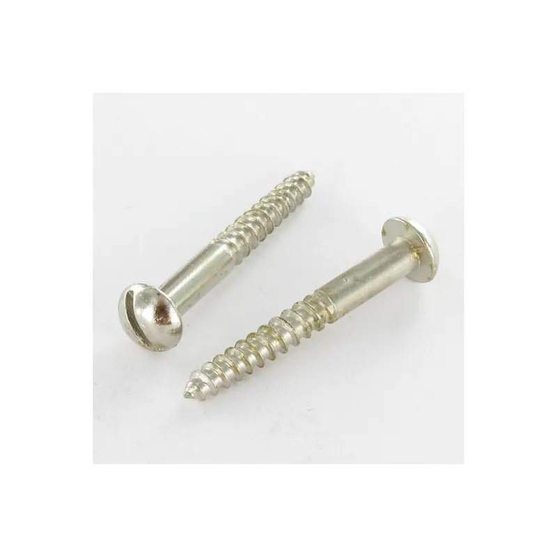 1 x Vis bois Tête ronde TR Fendue 3.5X16 Acier chrome