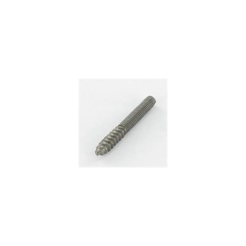 1 x Vis mixte pour pied de lit 4X35 15 Mm fileté bois 20 Mm fileté métaux Acier brut