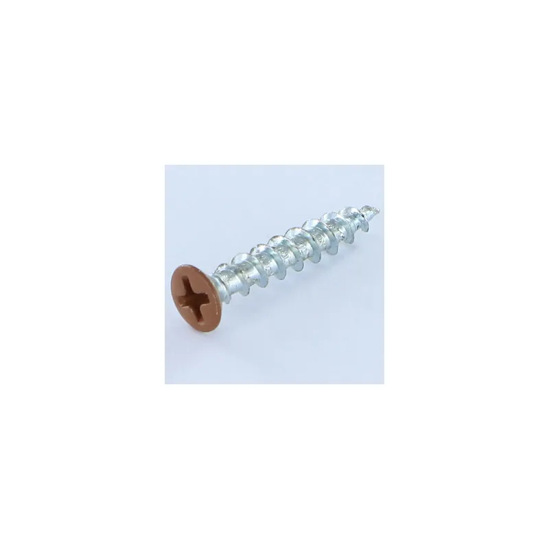 1 x VBA Vis bois agglo Tête fraisée bombée TFB Phillips 4.3X25 Acier zingué RAL8003