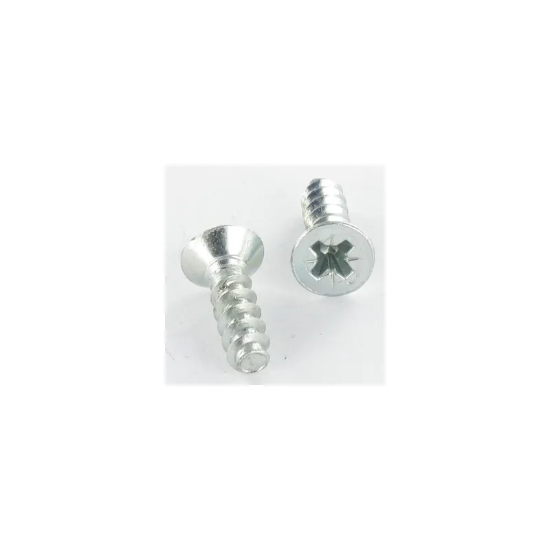 1 x Vis pvc Tête fraisée Pozi N°2 5X16 Acier zingué Sans pointe Filet 50 DEGRE