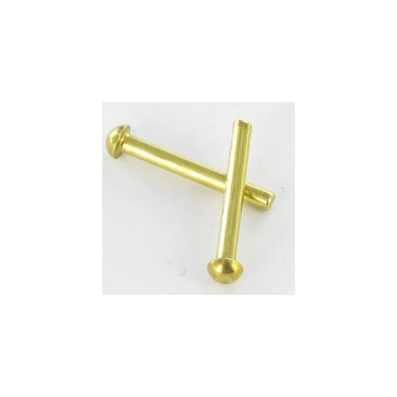 1 x Rivet à frapper Tête ronde TR 3X5.5 750703A Laiton