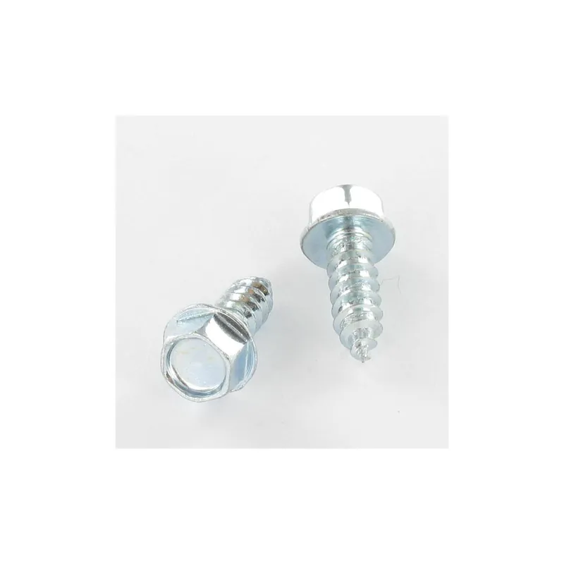1 x Vis tôle Tête hexagonale TH Embase collerette 3.5X13 Acier zingué