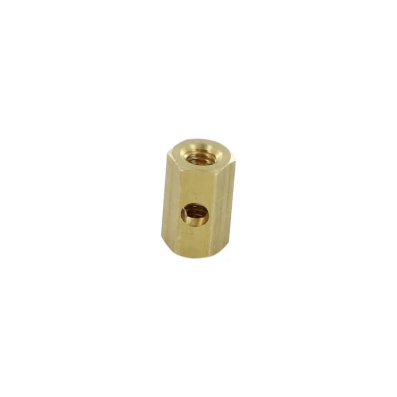 1 x BORNES Laiton Hexagonal 7X12 Percée et taraudée M4/P70 PLAT