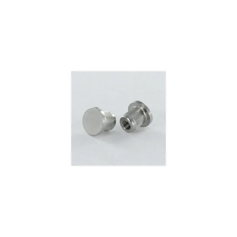 1 x Ecrou Relieur Tête plate TP Moletée M5X8.5 8X9 316L
