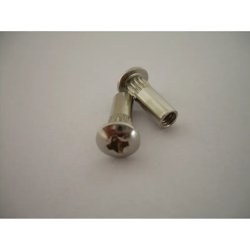 1 x Ecrou Relieur Tête Poelier Pozi M4X9 5X15 Acier nickelé