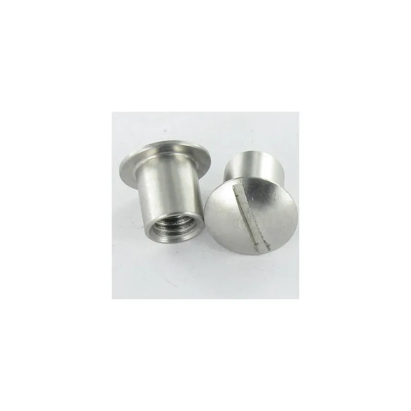 1 x Ecrou Relieur Tête bombée Fendue 8X9 M6X8 Inox