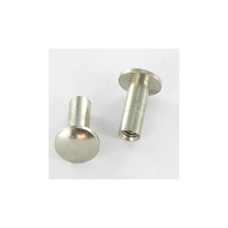 1 x Ecrou Relieur Tête bombée M4X12 4X14 Laiton chrome
