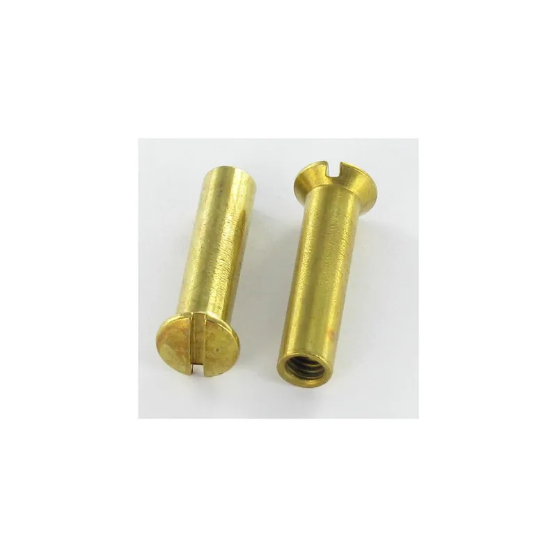 1 x Ecrou Relieur Tête fraisée bombée TFB Fendue M4X14 5.3X23 Laiton
